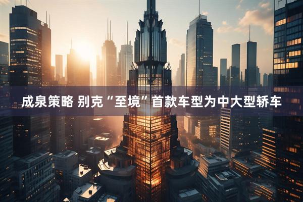 成泉策略 别克“至境”首款车型为中大型轿车